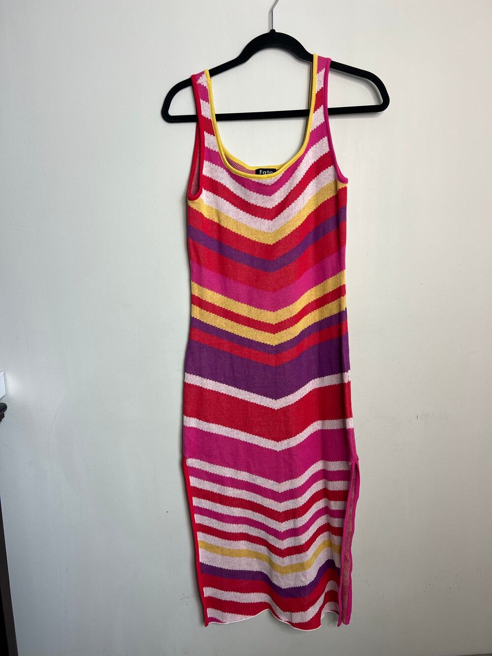 Fate 100% Cotton Colorful Knit Maxi Dress- Woman's Medium.